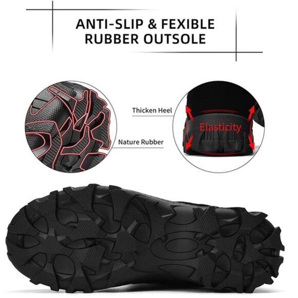 Men\'s Winter Waterproof Snow Boots With Fur Lined Anti Slip Lace main image 8